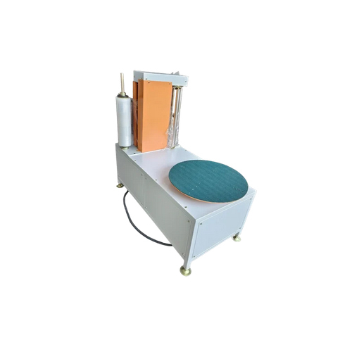 Carton Box Stretch Wrapping Machine - Metal Build, 6 Pieces Per Minute Capacity | Semi-automatic Operation, Easy To Use, Warranty Included