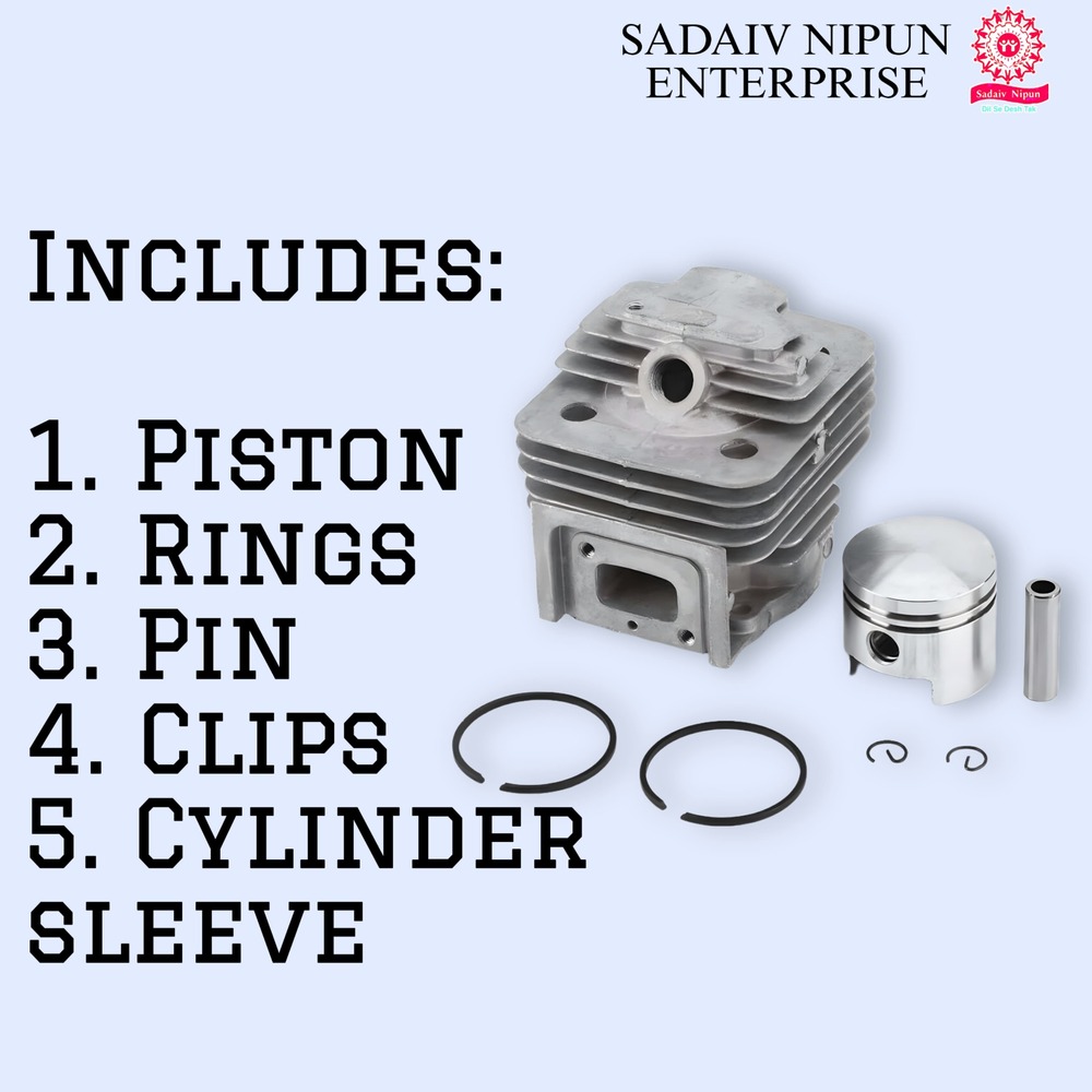 Pd- 0045 High-quality 40mm (43cc) Cylinder Kit For 2-stroke Grass Trimmers - Ideal Replacement For Side And Backpack Brush Cutter Engines - Capacity: 100 Pcs/hr