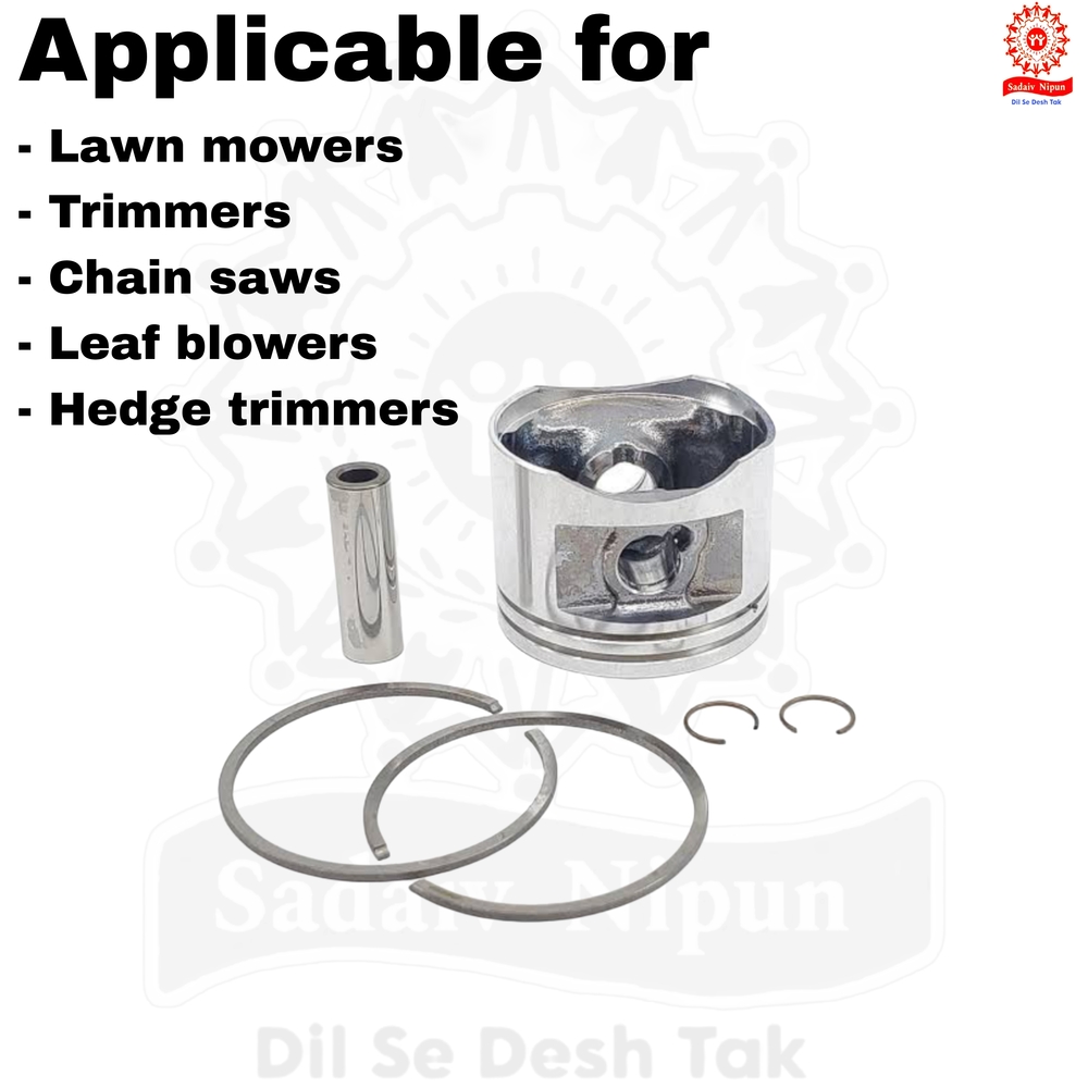 Pd- 0303 High-quality 40mm (43cc) Piston Kit For 2-stroke Grass Trimmers - Reliable Replacement For Side And Backpack Brush Cutter Engines - Capacity: 100 Pcs/hr