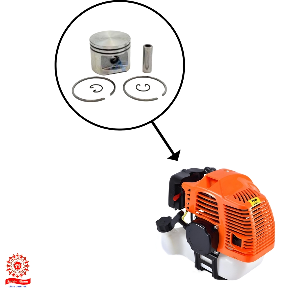 Pd- 0303 High-quality 40mm (43cc) Piston Kit For 2-stroke Grass Trimmers - Reliable Replacement For Side And Backpack Brush Cutter Engines - Capacity: 100 Pcs/hr