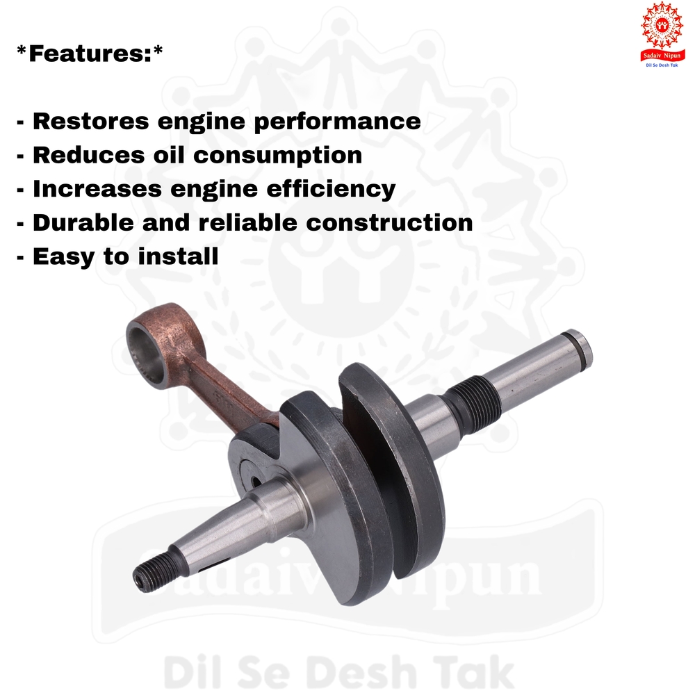 "Pd- 0306 Top-quality Crankshaft (52cc) For 2-stroke Brush Cutters - Upgrade Your Side And Backpack Grass Trimmer With Reliable Engine Parts "