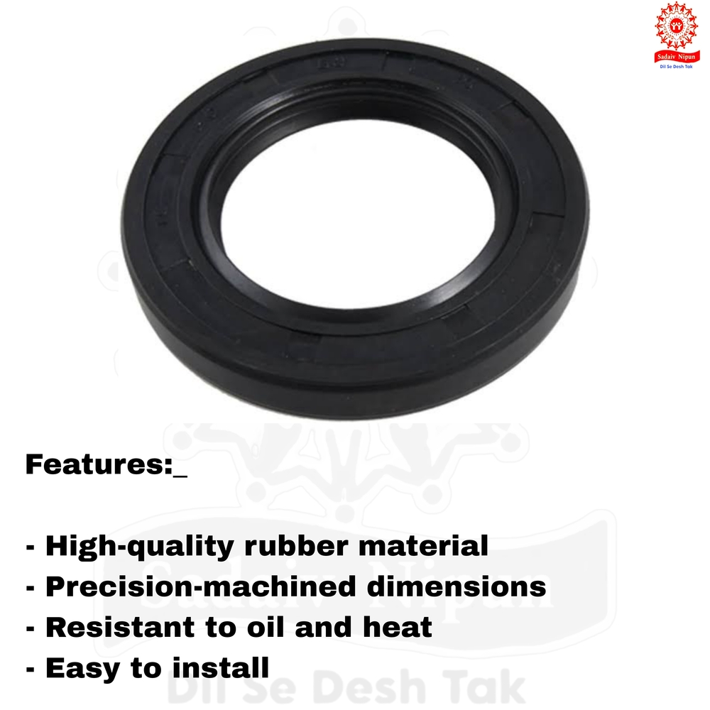 Pd-0310 Top-quality Oil Seal Set (52cc) For 2-stroke Brush Cutters - Material: Durable Rubber, Dimensions: 12x6x4 Cm, Color: Black | Engine Oil Leakage Prevention, Easy Installation