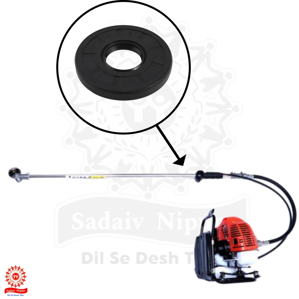 Pd-0310 Top-quality Oil Seal Set (52cc) For 2-stroke Brush Cutters - Material: Durable Rubber, Dimensions: 12x6x4 Cm, Color: Black | Engine Oil Leakage Prevention, Easy Installation
