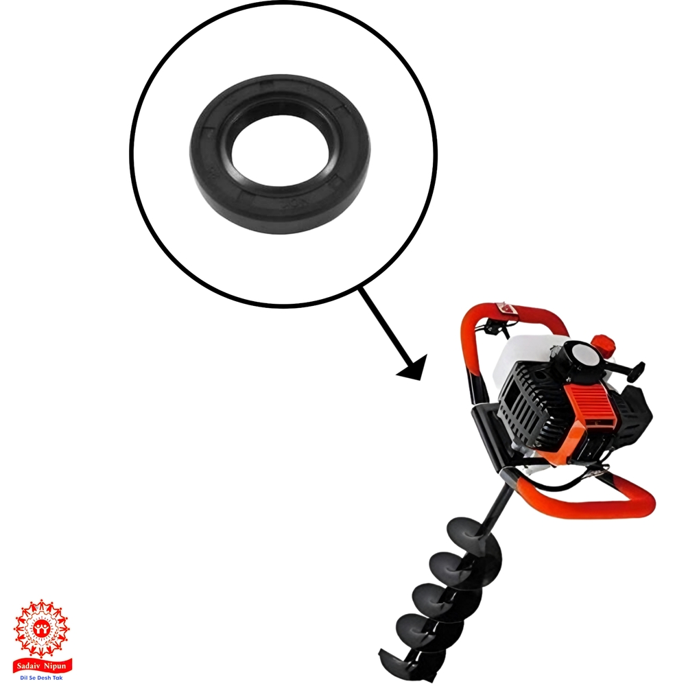 Pd-0310 Top-quality Oil Seal Set (52cc) For 2-stroke Brush Cutters - Material: Durable Rubber, Dimensions: 12x6x4 Cm, Color: Black | Engine Oil Leakage Prevention, Easy Installation