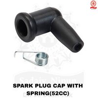 Pd-0312 Spark Plug Cap With Spring For 52cc 2-stroke Brush Cutters - 12x6x2 Cm, Black | Durable, Heat-resistant, Reliable Electrical Connectivity, Enhanced Engine Performance