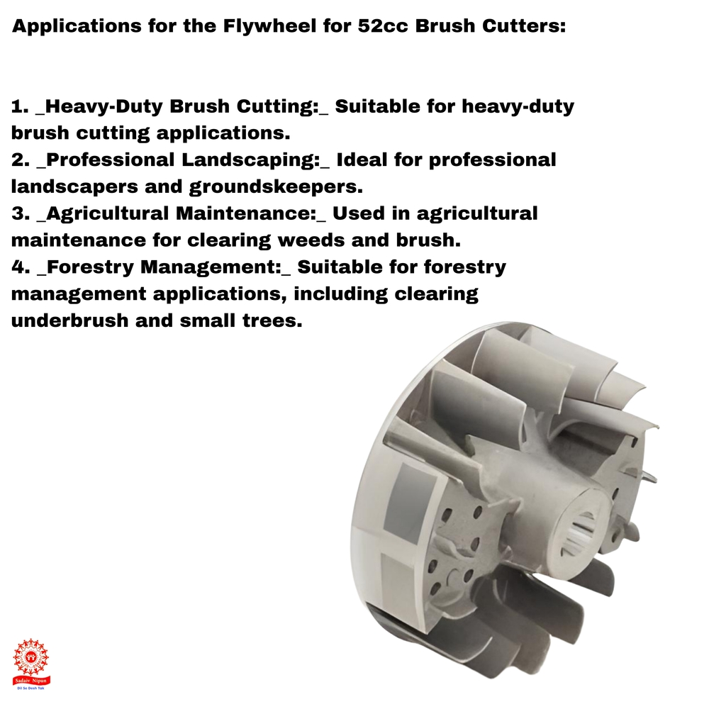 "Pd-0314 High-quality Flywheel (52cc) For 2-stroke Grass Trimmers - Reliable Replacement Part For Side And Backpack Brush Cutters "