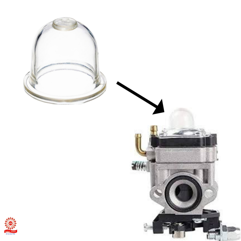Pd-0316 High-quality Carburetor Primer Bulb For Grass Trimmers - Material: Fuel-resistant, Dimensions: 12*6*4 Cm, Color: White | Universal Fit For 52cc, 43cc, 35cc, 50cc, Gx35, Gx50 Engines, Easy Installation