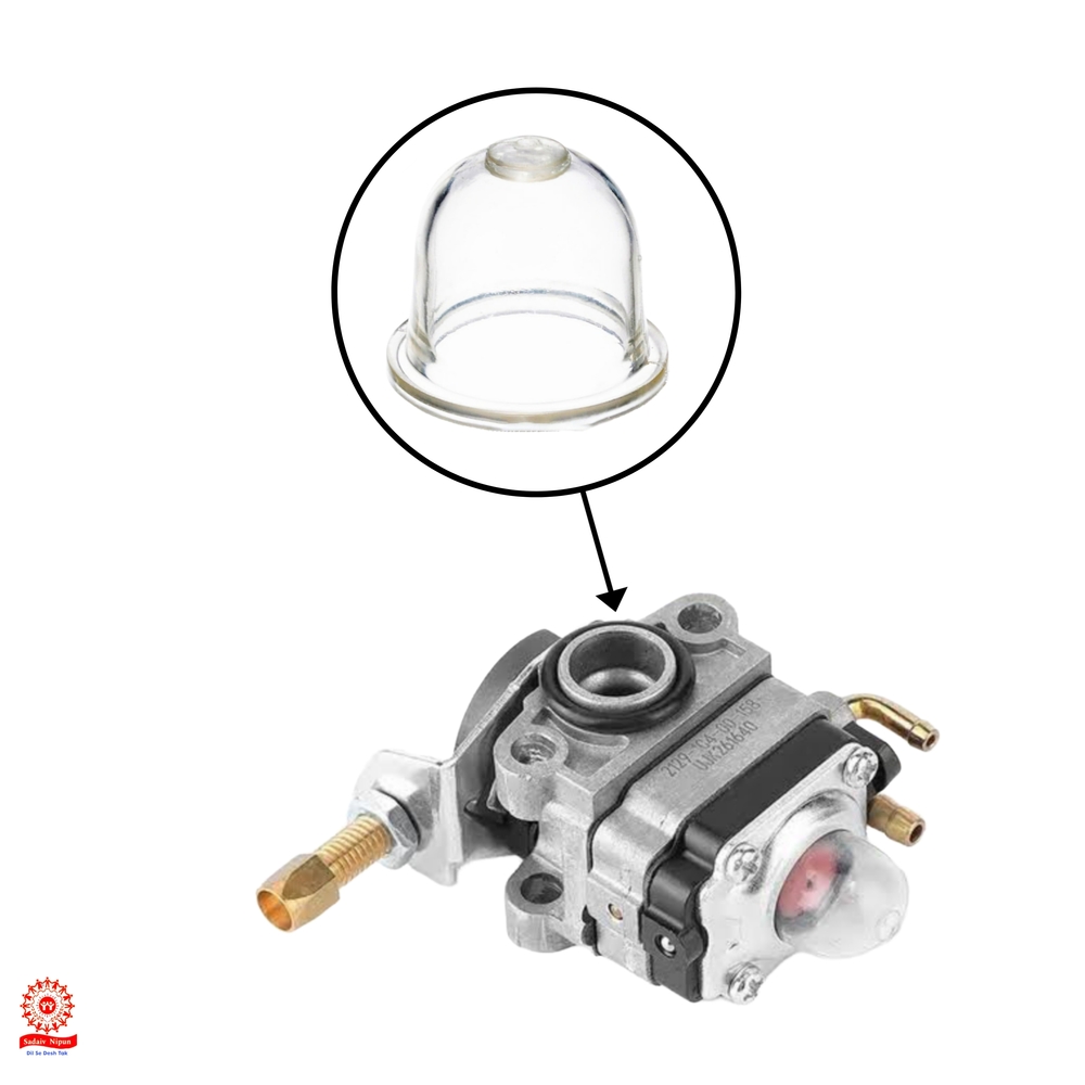 Pd-0316 High-quality Carburetor Primer Bulb For Grass Trimmers - Material: Fuel-resistant, Dimensions: 12*6*4 Cm, Color: White | Universal Fit For 52cc, 43cc, 35cc, 50cc, Gx35, Gx50 Engines, Easy Installation