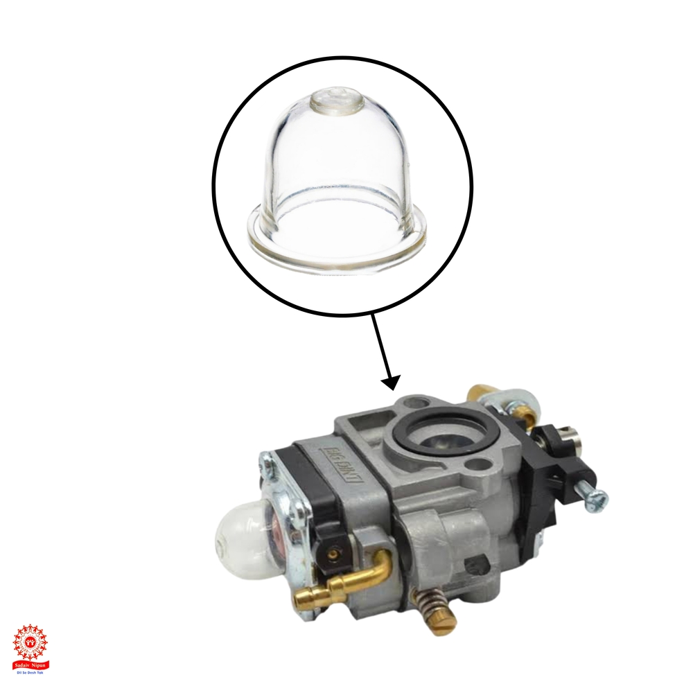 Pd-0316 High-quality Carburetor Primer Bulb For Grass Trimmers - Material: Fuel-resistant, Dimensions: 12*6*4 Cm, Color: White | Universal Fit For 52cc, 43cc, 35cc, 50cc, Gx35, Gx50 Engines, Easy Installation