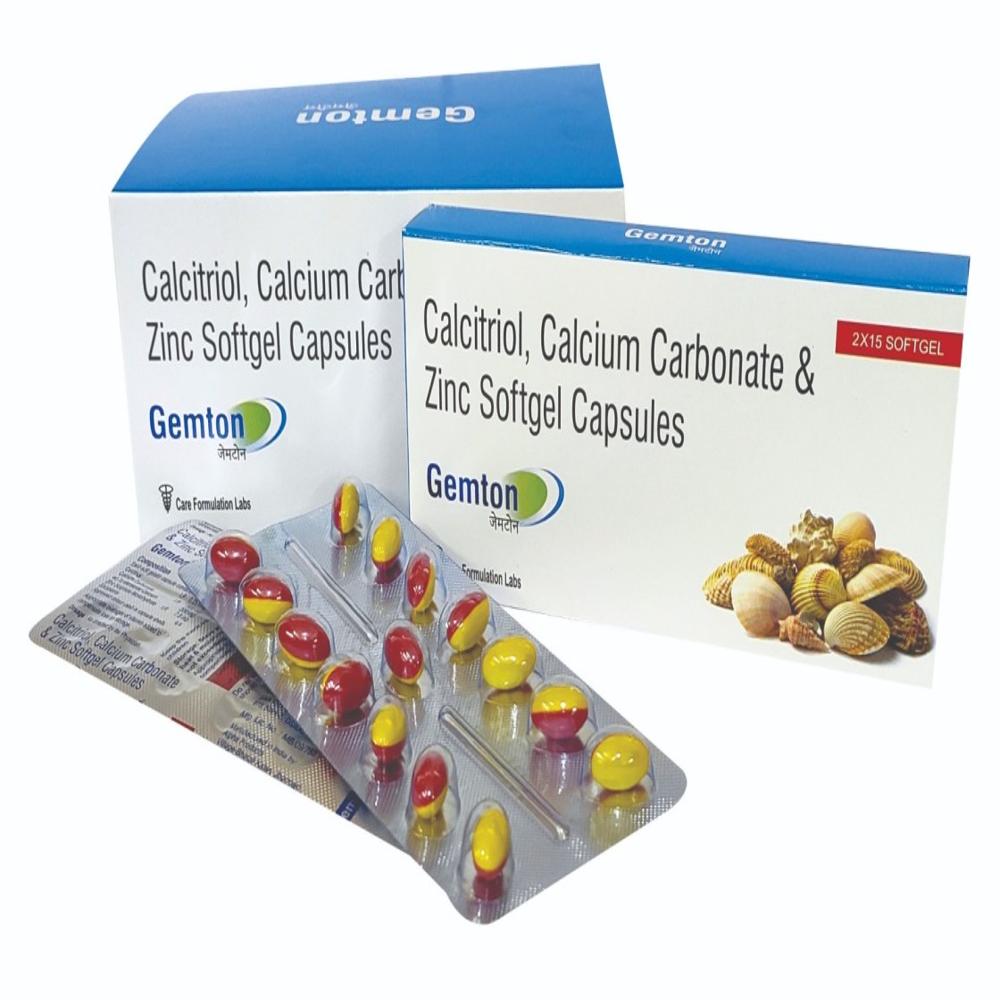 Calcitriol,Calcium Carbonate, Zinc Sulphate Monohydrate soft gelton capsule