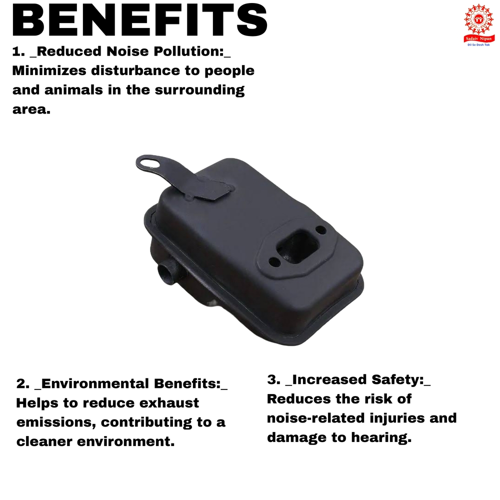 Pd- 0319 Top-quality Silencer (52cc) For 2-stroke Brush Cutters - Enhance Your Side And Backpack Grass Trimmer With A Durable And Effective Noise Reduction Component - Capacity: 100 Pcs/hr