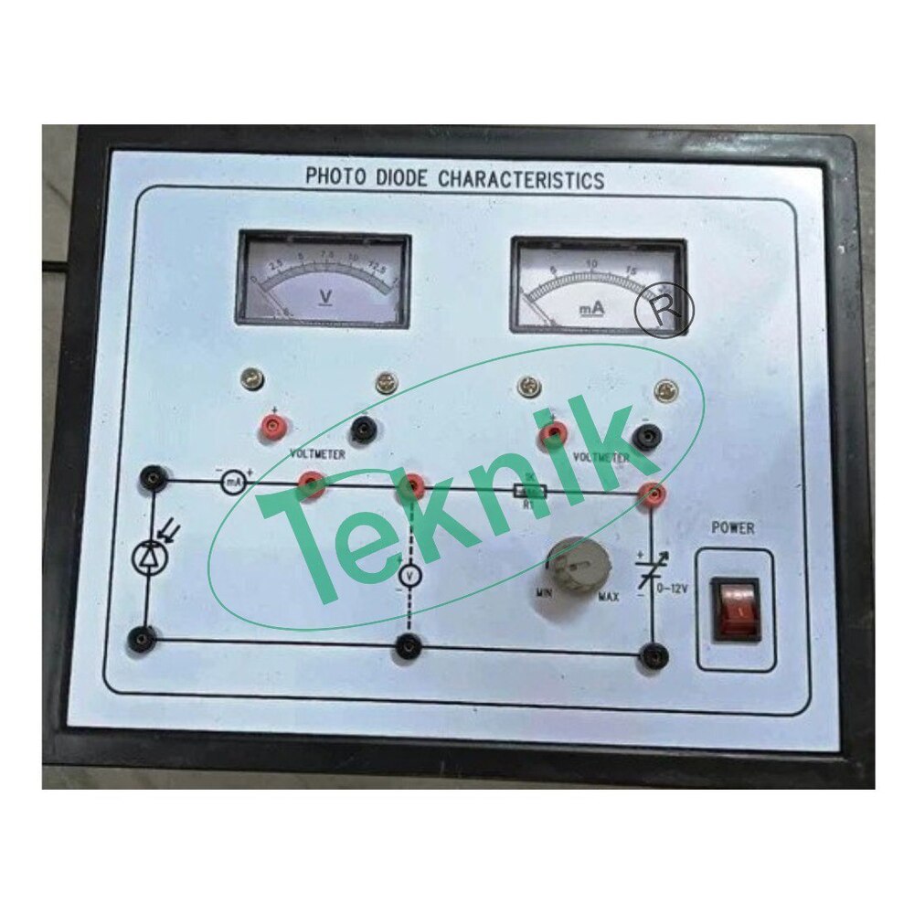 PHOTODIODE CHARACTERISTICS APPARATUS WITH ALUMINUM PANEL & SQUARE METERS