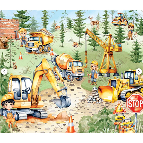 Vinyl Construction-Themed Painting