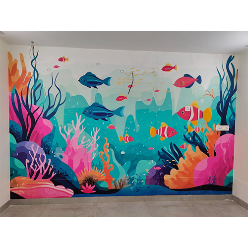 Ocean Themed Wall Paper Painting