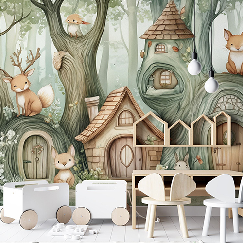 Jungle Themed Wall Paper Painting