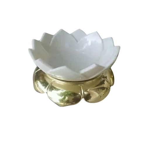 Marble Lotus Bowl - Color: White