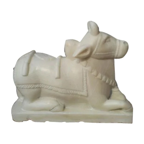 Marble Nandi Statue