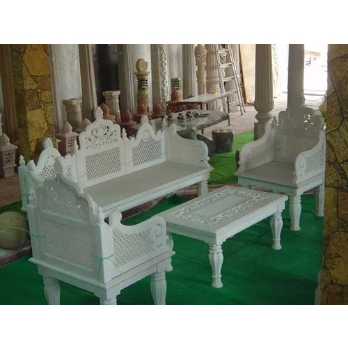 White Marble Sofa Set