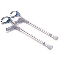 Adjustable Crutches - Stainless Steel, 100-120 Cm Adjustable Length, Waterproof, Portable, Manual Powered