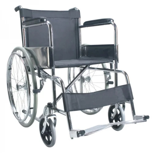 Folding Wheel Chair - Frame Finish: Powder Coated