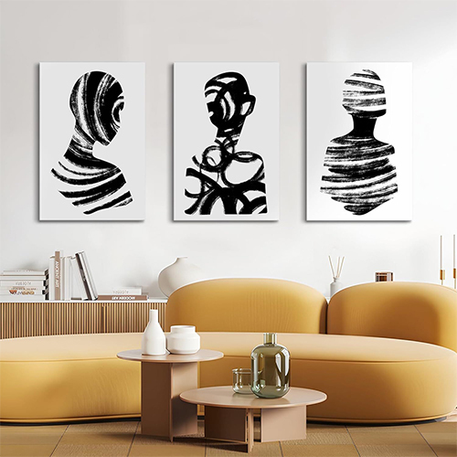 Canvas Painting - Customized Size, Classical Style Printed Artwork - Canvas Support Base, Frame Color As Per Requirement