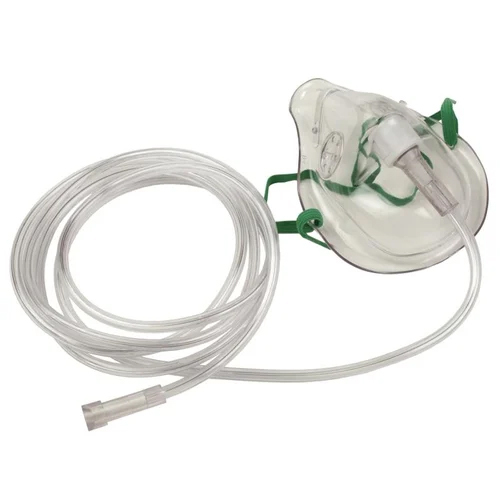 Transparent Hospital Oxygen Mask - Color: White