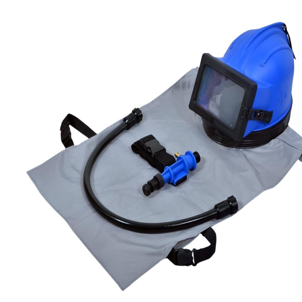 Jm Sand Blasting Helmet - Color: Blue