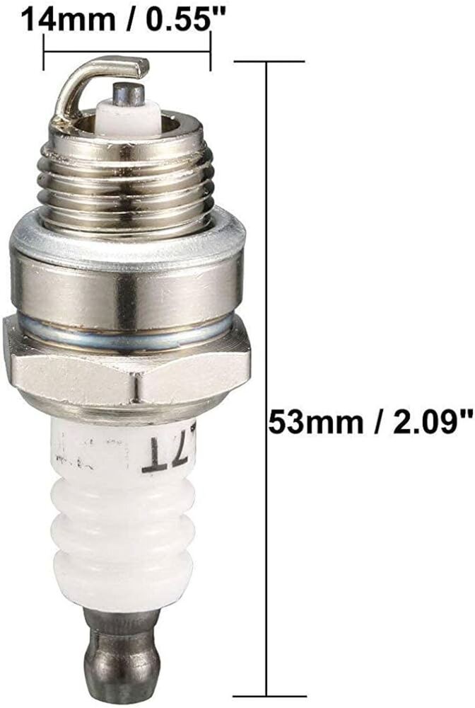 Pd-0028 High-quality Spark Plug (52cc) For 2-stroke Grass Trimmers - 12x6x2 Cm, White , Reliable Spark Delivery For Smooth Ignition And Enhanced Engine Efficiency