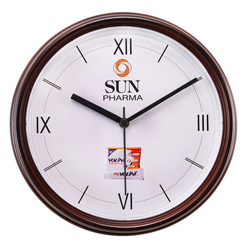 AV2 Promotional Wall Clock - Durable Plastic, Round Shape, Various Size Options, Polished Surface, Warranty Included