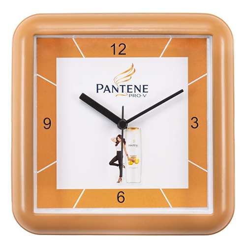 AV27 Promotional Wall Clock - Polished Finish, Square Design in Multiple Sizes | Includes Warranty and Stylish Timepiece