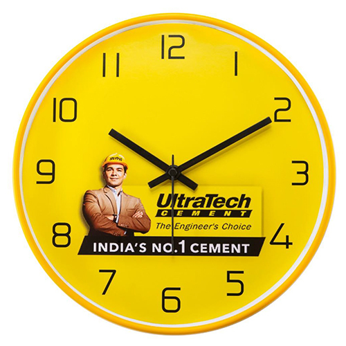 Av36 Promotional Wall Clock - Color: Yellow