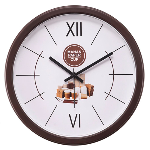 S120 Promotional Wall Clock - Color: Brown