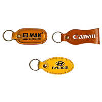 Leather Keychain - Metal And Leather | Multi-color, Elegant Plain Design, Indian Regional Style, Versatile Gift For All Keys