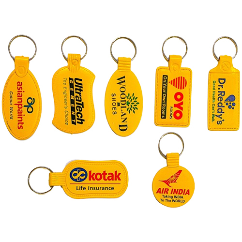 Plastic Moulding Printing Keychain - Color: Yellow