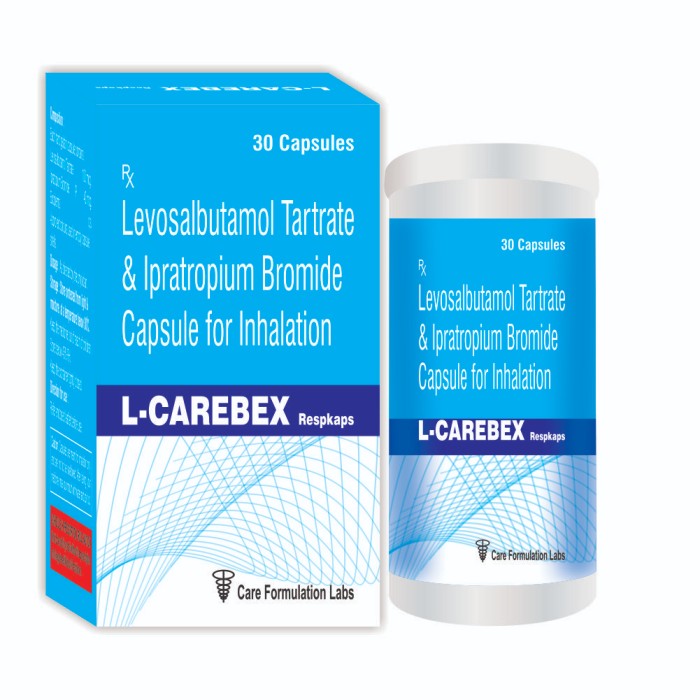 Levosalbutamot Tartrate 100mcg + Ipratopium Bromide IP 40mcg respkaps