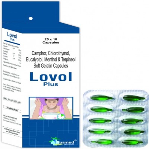 Camphor Usp 25 Mg Chlorothymol 5 Mg Eucalyptol Usp 125 Mg Menthol Ip 55 Mg Terpineol Bp 120 Mg Soft Gelatin Capsule - Drug Type: General Medicines