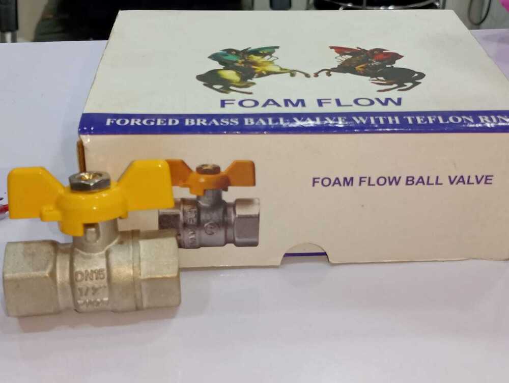 Butterfly Ball Valve 1/2 - Brass Material, 1/2 Port Size, Silver Color | Medium Pressure Application For Water And Gas, Durable Finish