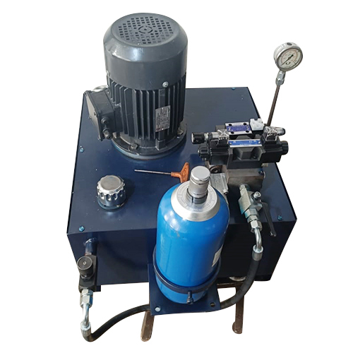 Industrial Hydraulic Power Pack - Steel Body, 220-240 Volt, Black & Blue Powder Coated | Durable Design For Industrial Machinery Efficiency