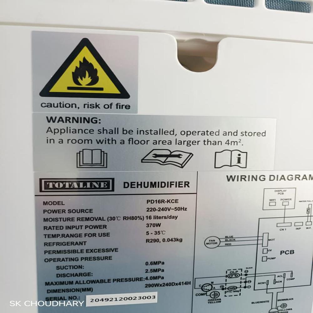 carrier dehumidifier 16ltr
