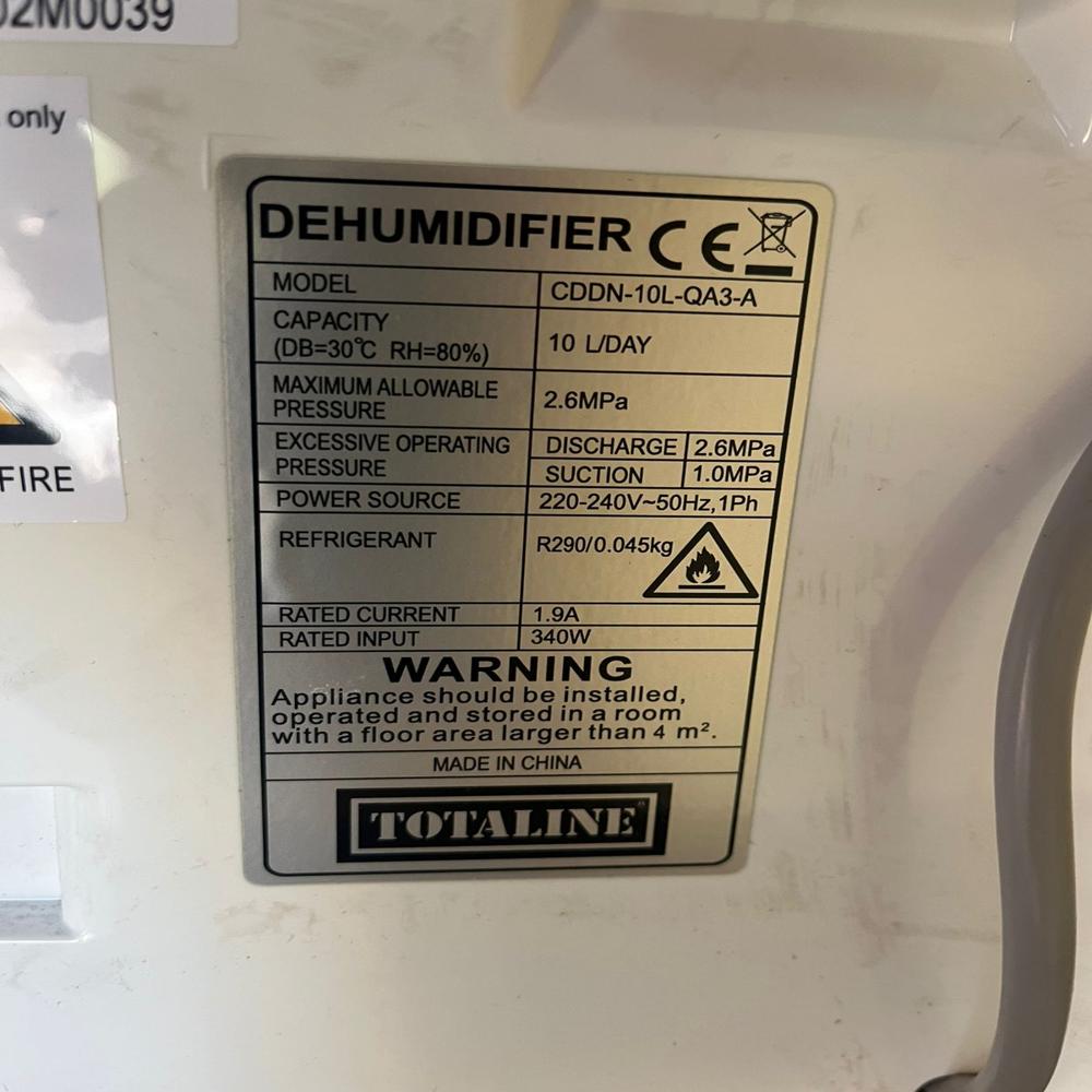 carrier dehumidifier 10ltr