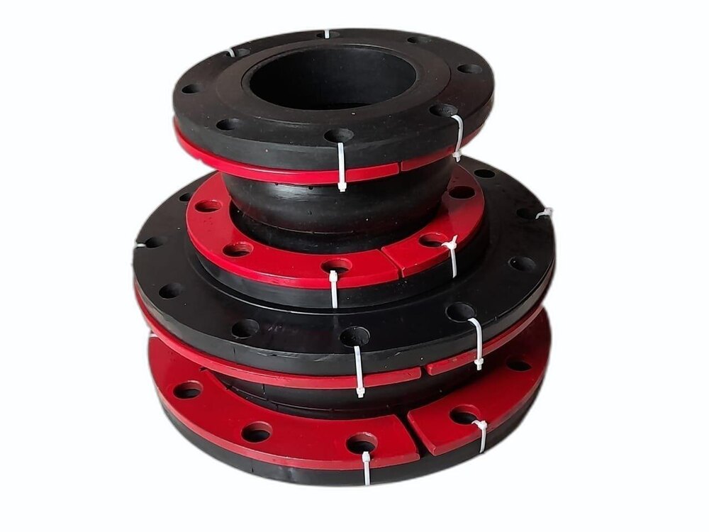 Resistoflex Neoprene Lined Rubber Expansion Joint - Pn-16 With Retaining Ring & Control Unit | Durable, Flexible, High-performance Design
