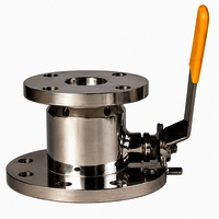 Industrial Ball Type Flush Bottom Tank Valve - Color: Silver