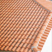 Upvc Tile Roof Sheet - 8/10/12/14ft Lengths, Orange Zig Zag Pattern | Lightweight, Weather Resistant, High-quality Industrial Grade