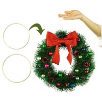 4 Pack (12 & 18 Inch) Large Metal Floral Hoop Wreath Macrame Gold Hoop Rings for Making Christmas Wreath, Wedding Wreath Decor