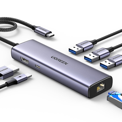 6 in 1 4K 30Hz HDMI USB C Hub