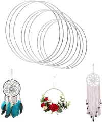 9pcs 3 Size (8/10/12 inch) Dream Catcher Rings Round Metal Hoops Macrame Ring Circle Crafts Hoop for Wedding Wreath Decor