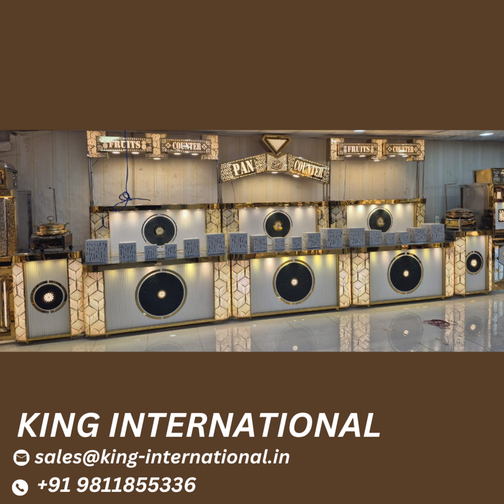 Unique Design Stainless Steel Catering Display Counters - High-Quality Stainless Steel, Durable and Rust Resistant , Ideal for Indoor and Outdoor Events