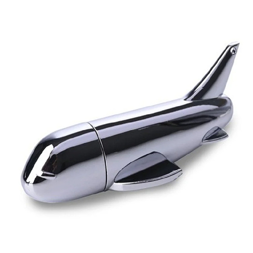 32GB Aeroplane Shape Metal Pen Drive - Metal, Silver | USB Interface, Industrial Application, Compatible with Windows, 7mbps Speed
