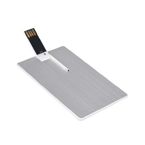 8GB Silver Metal Credit Card Shape Pen Drive