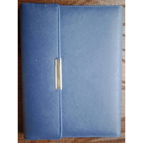 Blue Leather Executive Diary - Binding: Perfect Binding